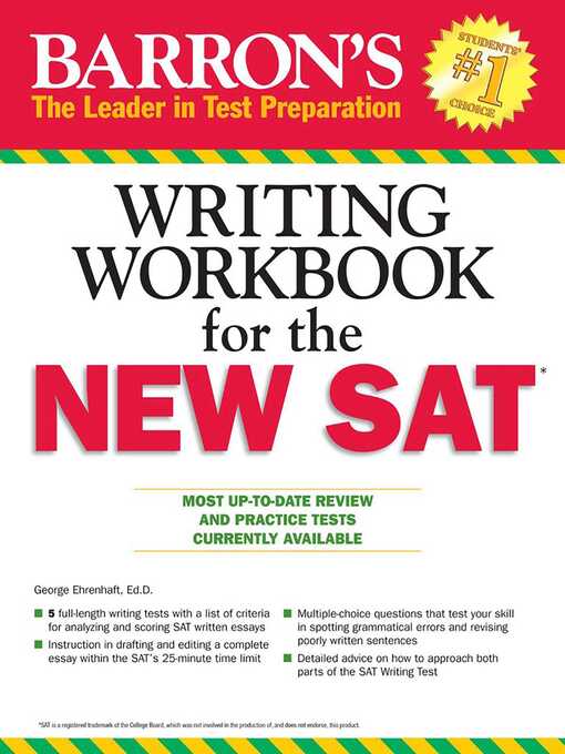 Title details for Writing Workbook for the NEW SAT by George Ehrenhaft - Available
